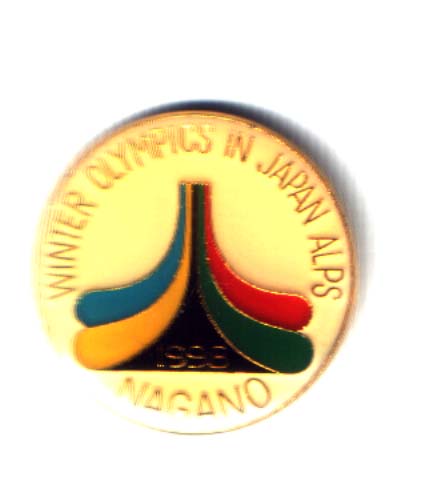 Nagano 1998 bid pin Winter olympics in Japan Alps